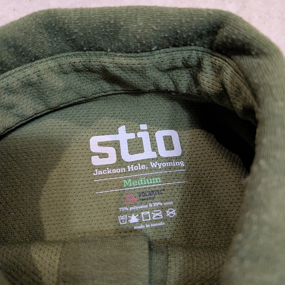 Stio Basis Power Dry Shirt Men's M Green Button Up - Picture 2 of 6